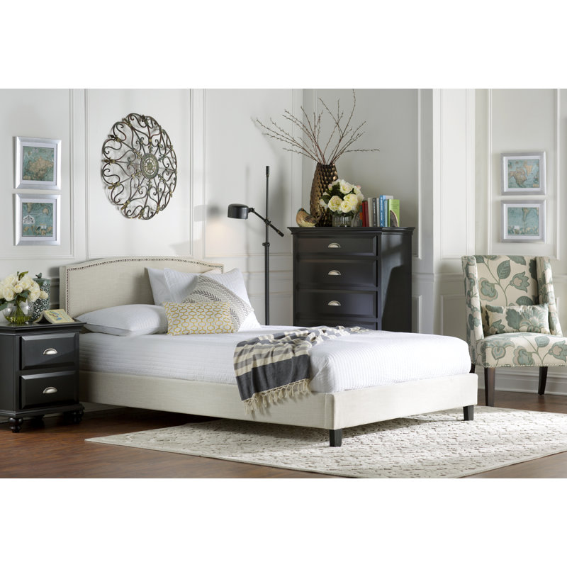 Three Posts Upholstered Double Bed Frame & Reviews Wayfair.co.uk